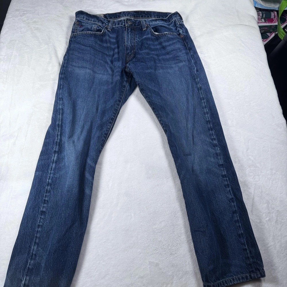 Polo Ralph Lauren Jeans Mens 32x32 Blue Denim‎ Authentic Dungarees Straight Leg